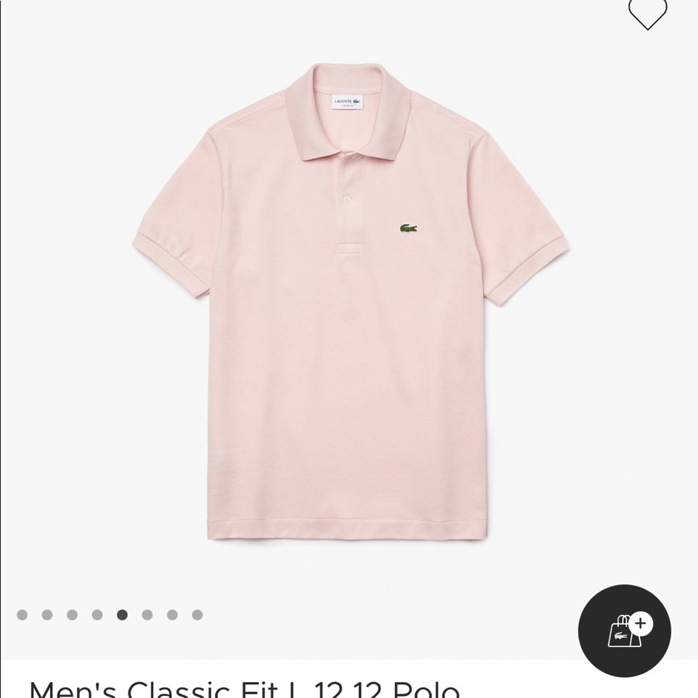 Pink Lacoste polo